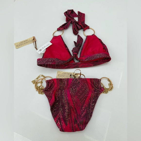 Bellissima Swimwear Red and Gold Bikini. - Picture 8 of 10